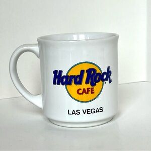 Hard Rock Cafe Las Vegas Mug - White and Yellow vintage 1990s